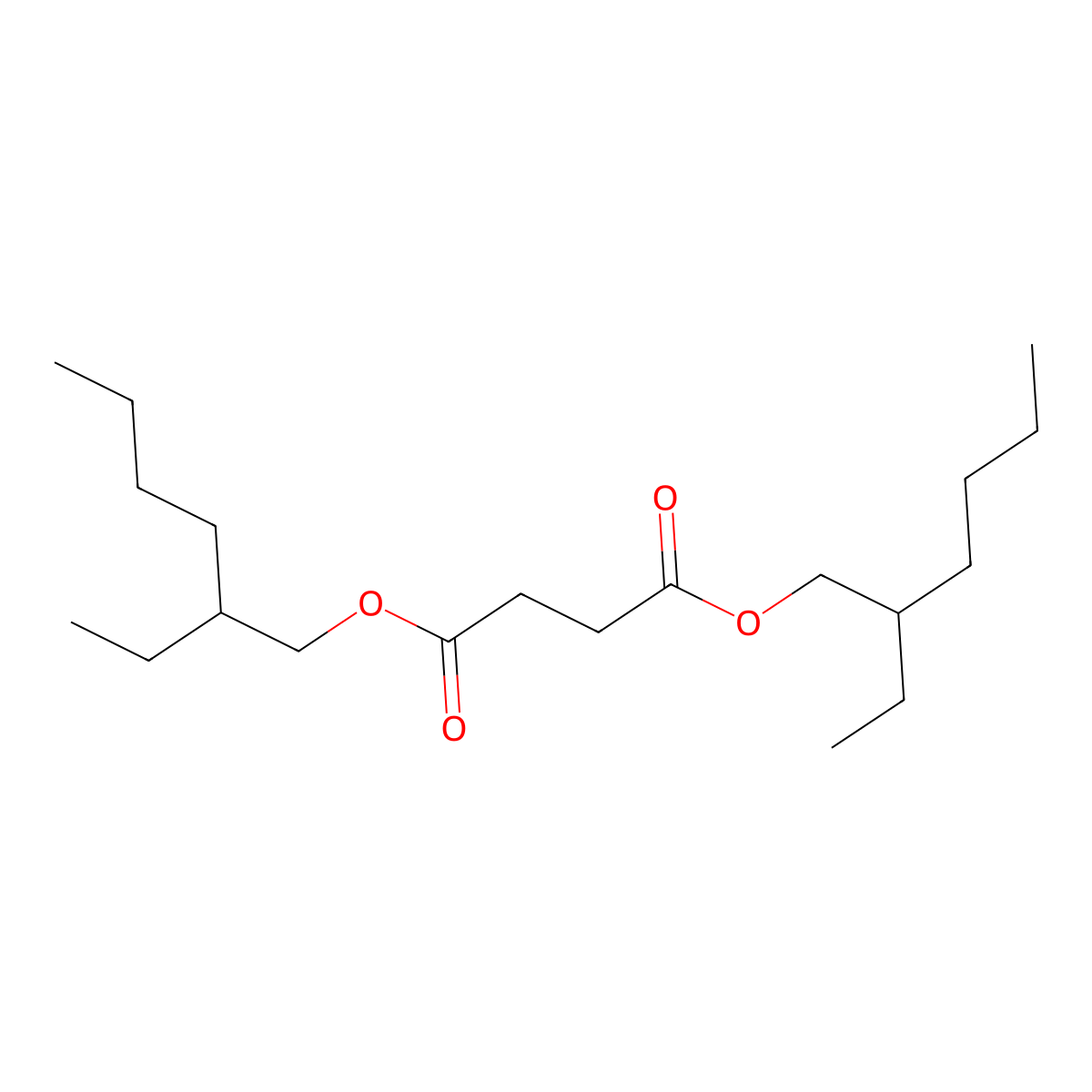 Diethylhexyl Succinate molecular structure, CAS 2915-57-3