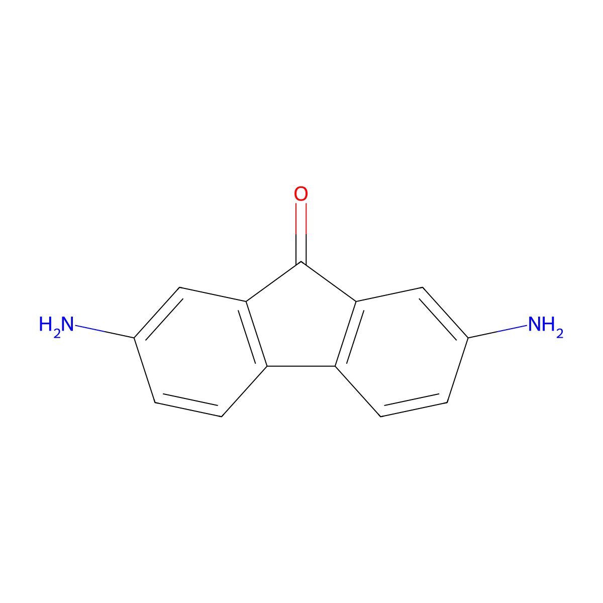 2,7-Diamino-9-fluorenone molecular structure, CAS 2915-84-6
