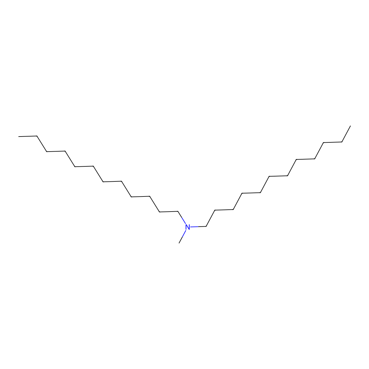 Dilaurylmethylamine molecular structure, CAS 2915-90-4