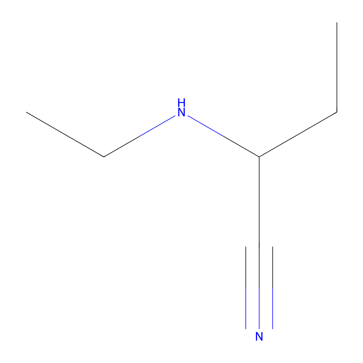 2-(Ethylamino)butanenitrile molecular structure, CAS 29151-31-3