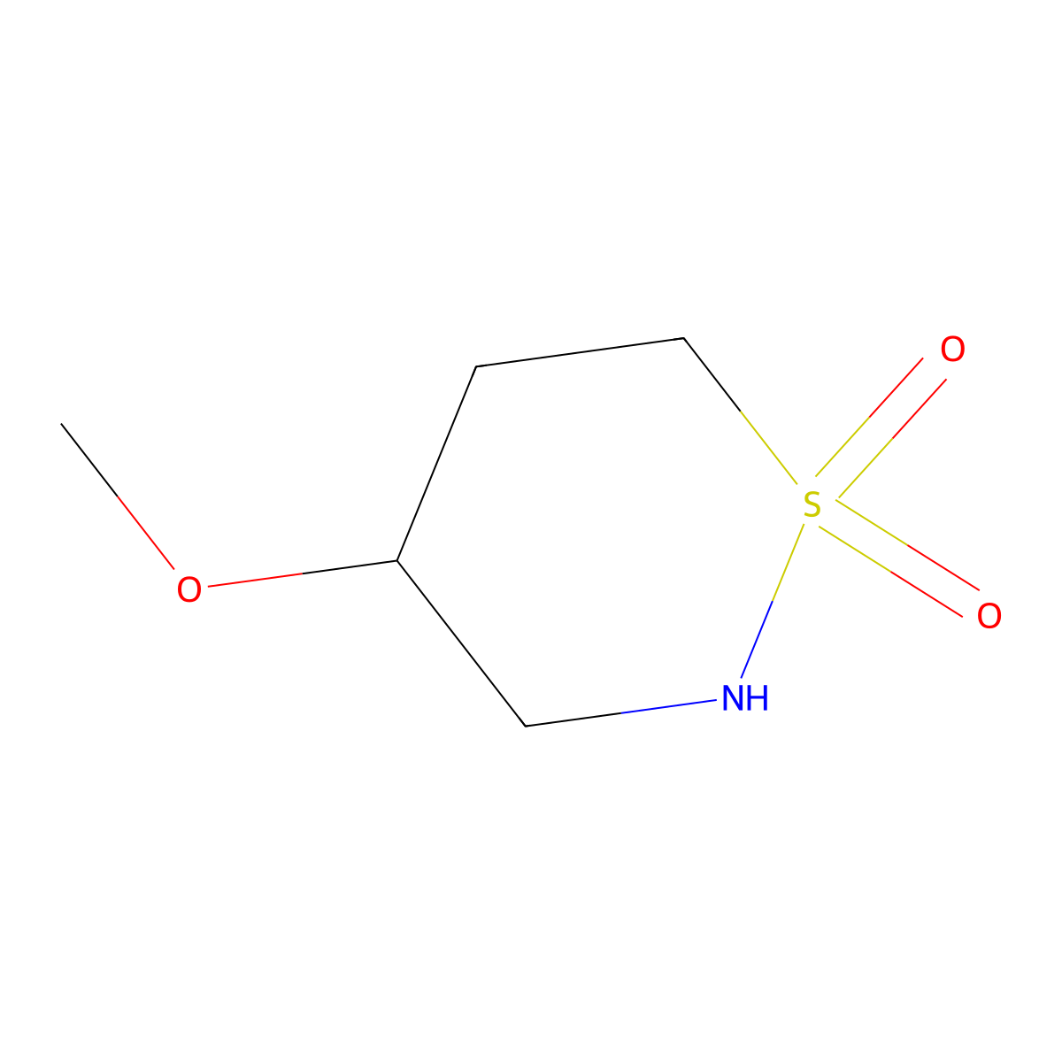 4-Methoxy-1,2-thiazinane 1,1-dioxide molecular structure, CAS 291514-18-6