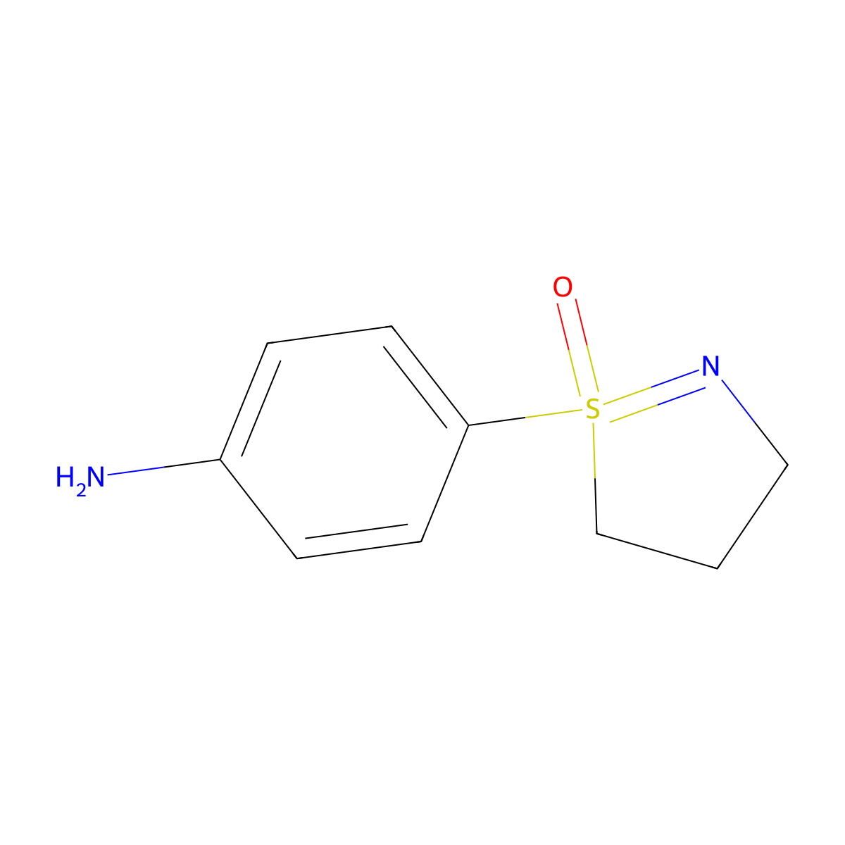1-(4-aminophenyl)-4,5-dihydro-3H-1lambda6,2-thiazol-1-one molecular structure, CAS 2915255-82-0