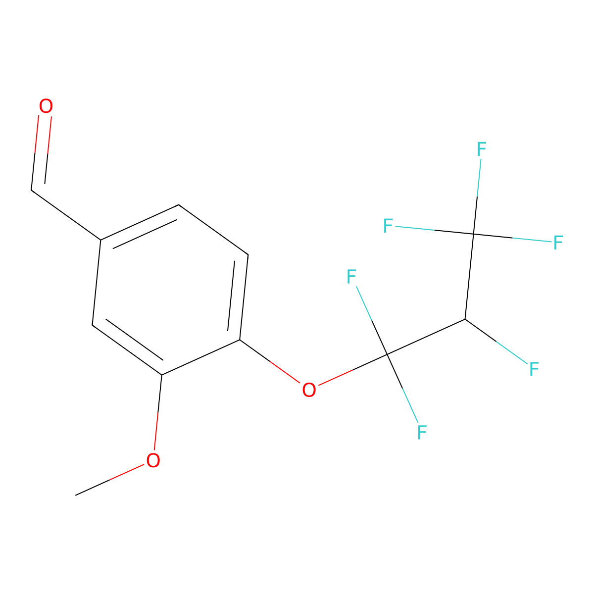 4-(1,1,2,3,3,3-Hexafluoropropoxy)-3-methoxybenzaldehyde molecular structure, CAS 291535-28-9