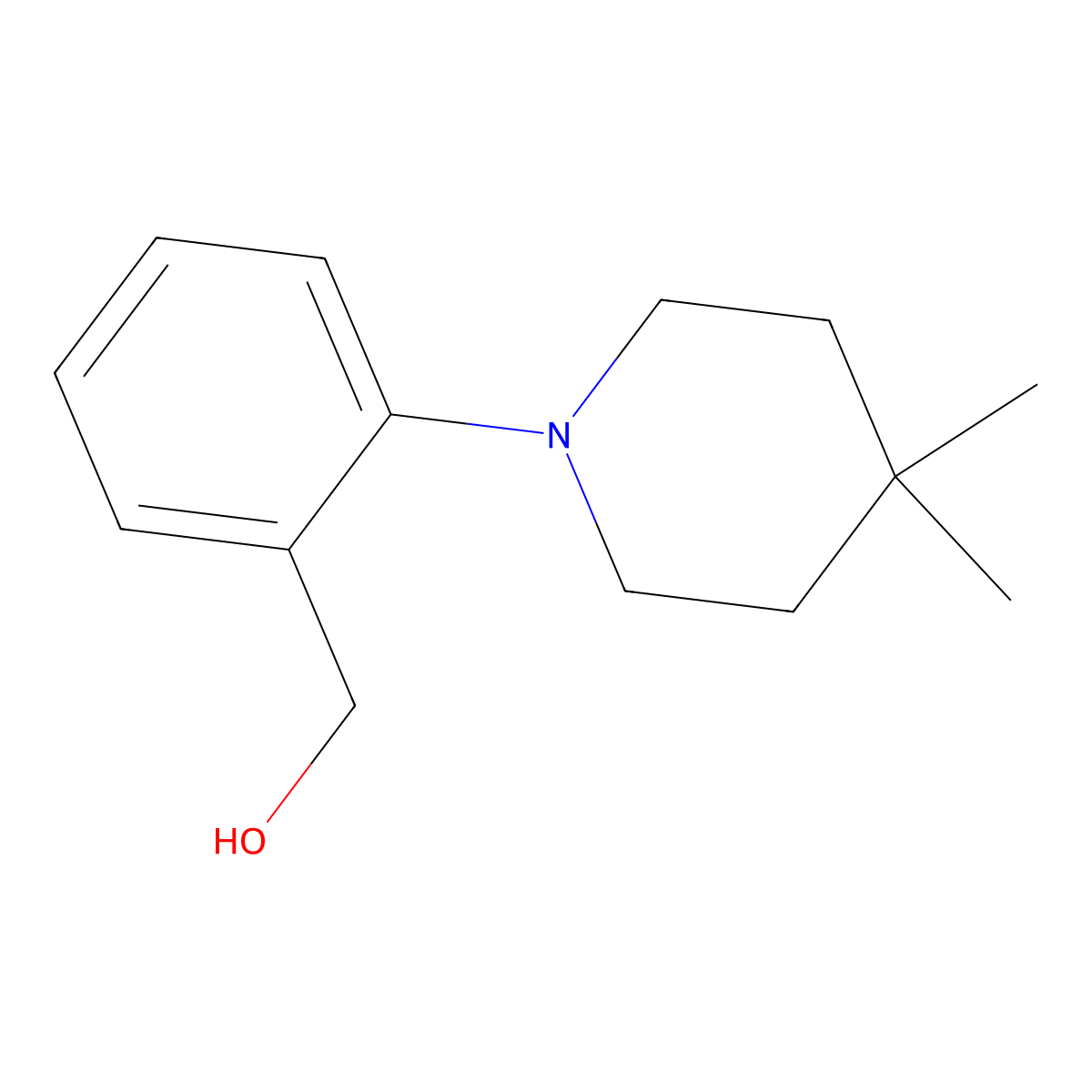 2-(4,4-Dimethyl-1-piperidinyl)benzyl Alcohol molecular structure, CAS 291544-59-7