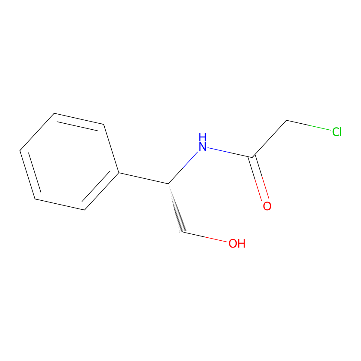 (S)-2-chloro-N-(2-hydroxy-1-phenylethyl)acetamide molecular structure, CAS 291545-74-9