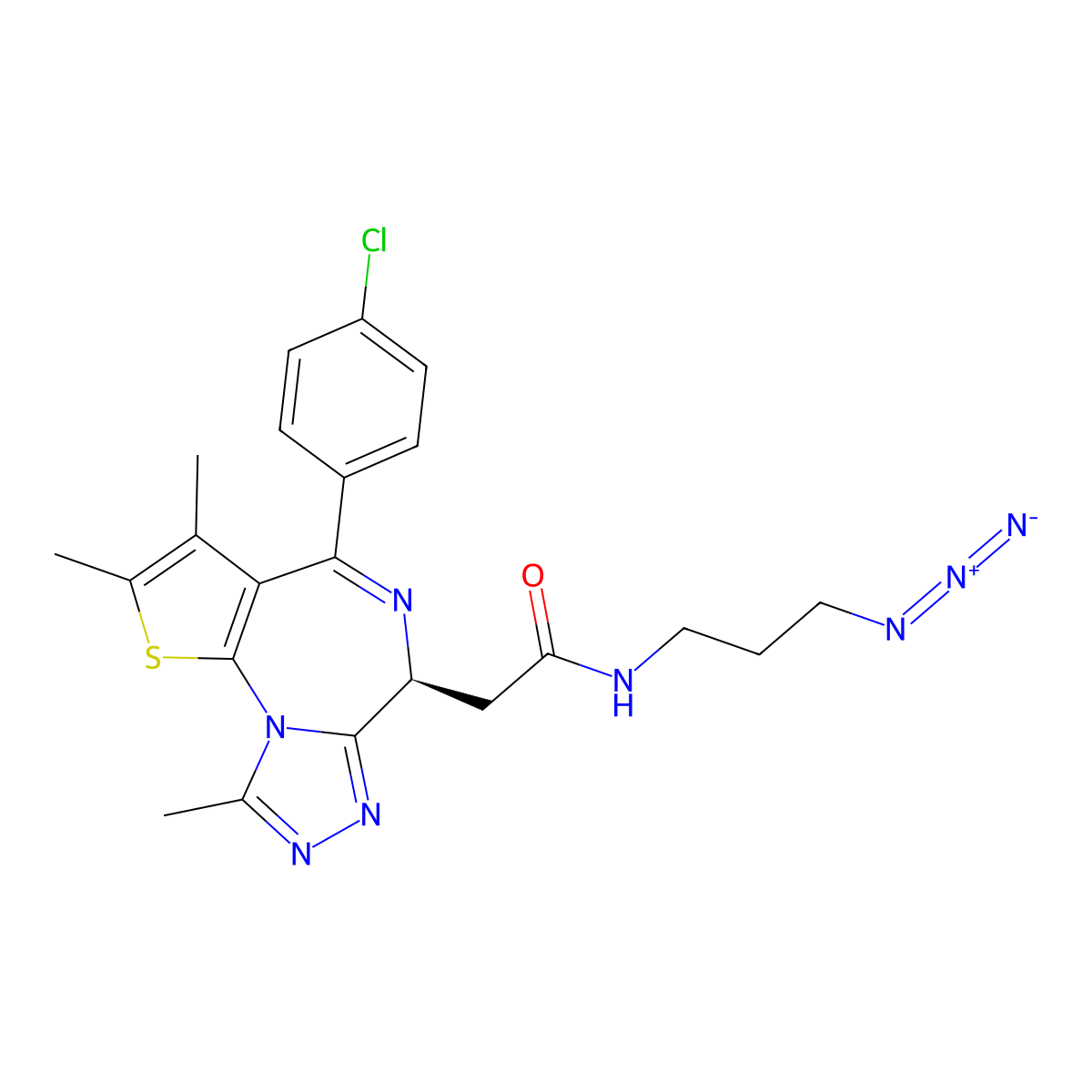 JQ-1-Azidopropylamine molecular structure, CAS 2915642-70-3