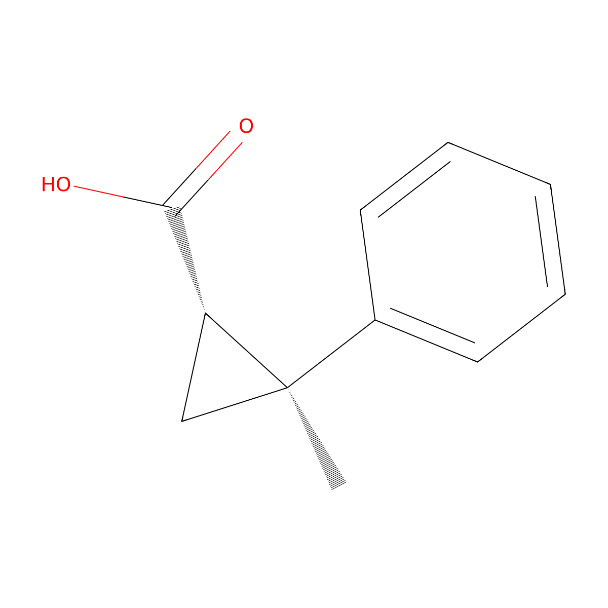 rac-(1R,2R)-2-methyl-2-phenylcyclopropane-1-carboxylic acid molecular structure, CAS 29161-89-5