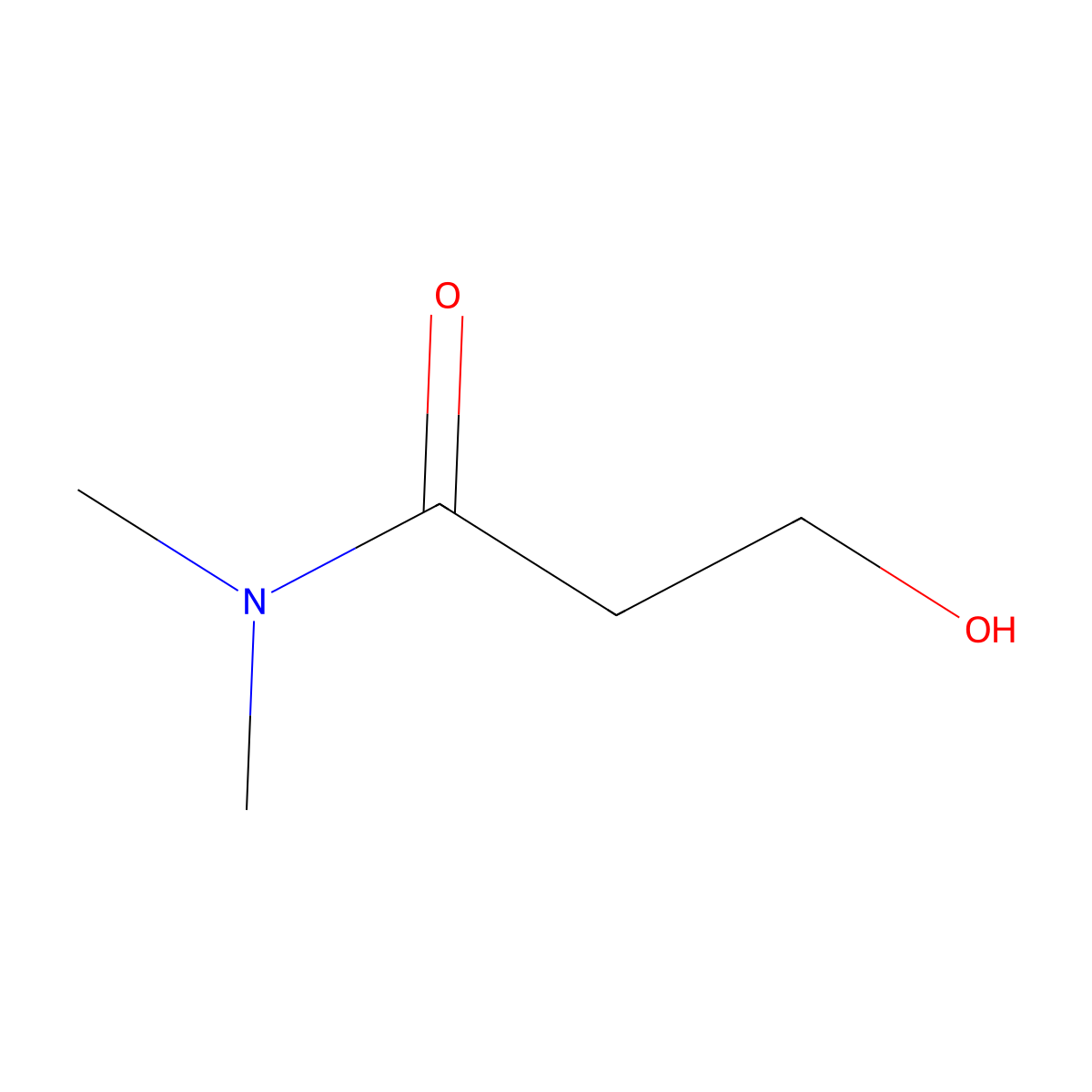 3-hydroxy-N,N-dimethylpropanamide molecular structure, CAS 29164-29-2