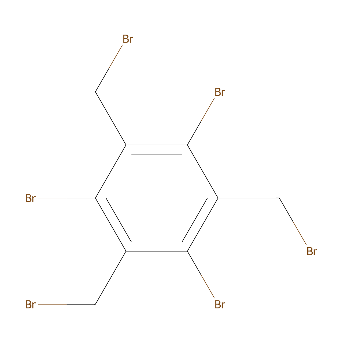 1,3,5-Tribromo-2,4,6-tris(bromomethyl)benzene molecular structure, CAS 29165-34-2