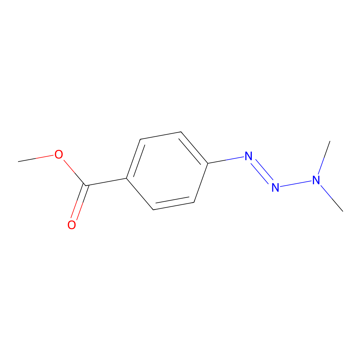 Methyl 4-(3,3-dimethyl-1-triazen-1-yl)benzoate molecular structure, CAS 29168-87-4