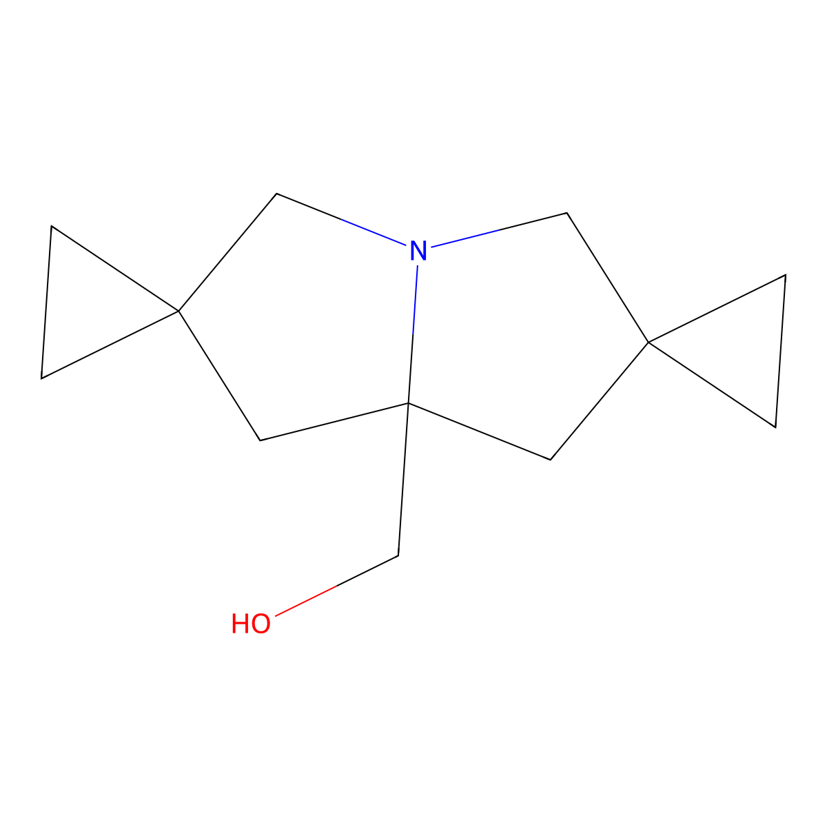 {tetrahydro-1'H-dispiro[cyclopropane-1,2'-pyrrolizine-6',1''-cyclopropan]-7'a-yl}methanol molecular structure, CAS 2916866-94-7