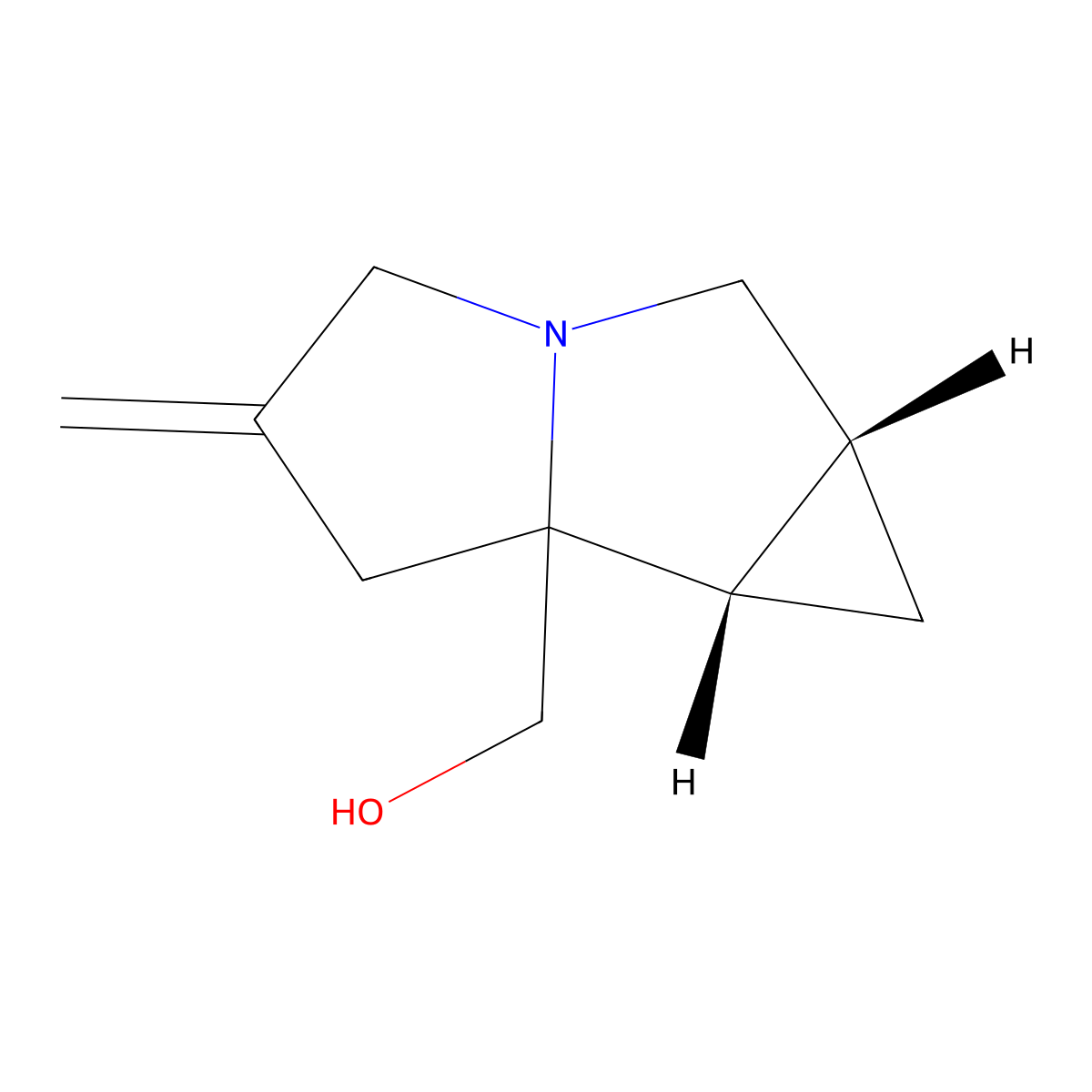 ((1AR,6bS)-5-methylenehexahydrocyclopropa[a]pyrrolizin-6a(4H)-yl)methanol molecular structure, CAS 2916867-07-5