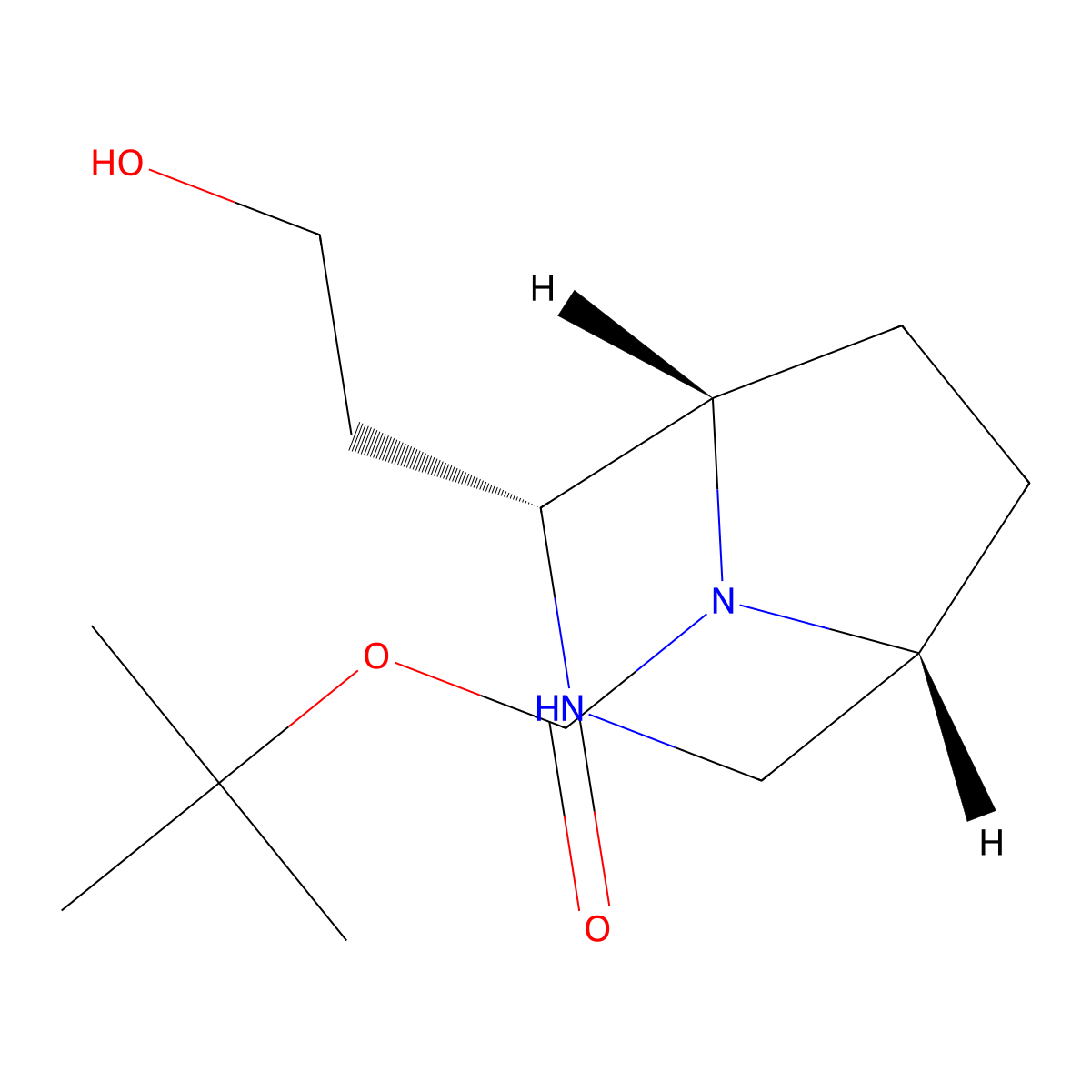 tert-Butyl (1S,2R,5R)-2-(2-hydroxyethyl)-3,8-diazabicyclo[3.2.1]octane-8-carboxylate molecular structure, CAS 2916867-98-4