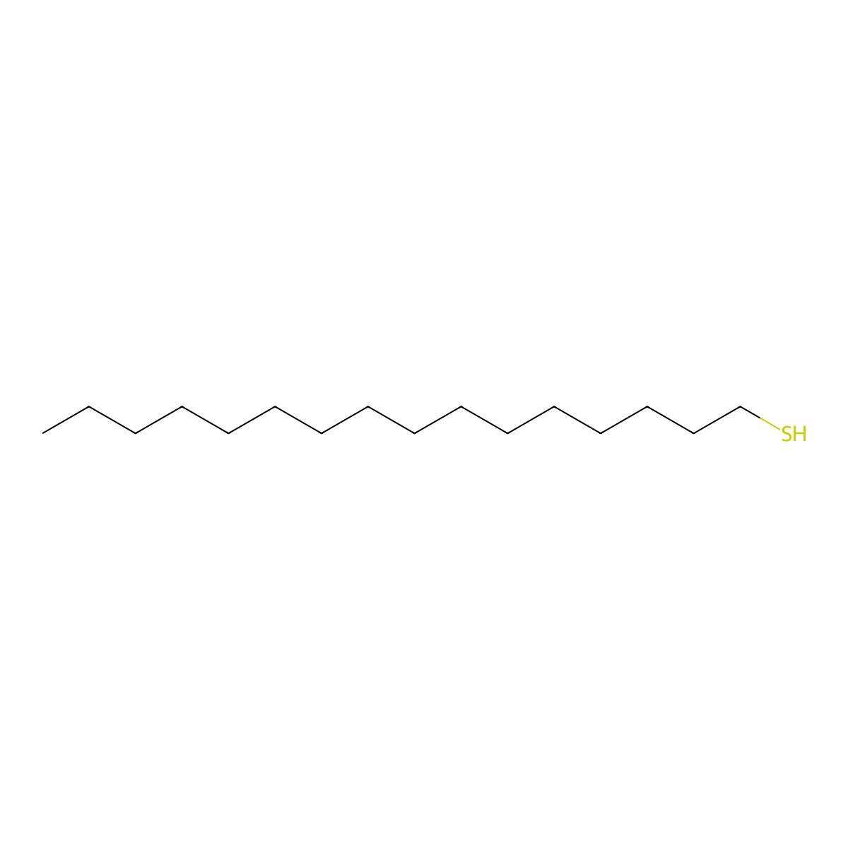 Hexadecanethiol molecular structure, CAS 2917-26-2