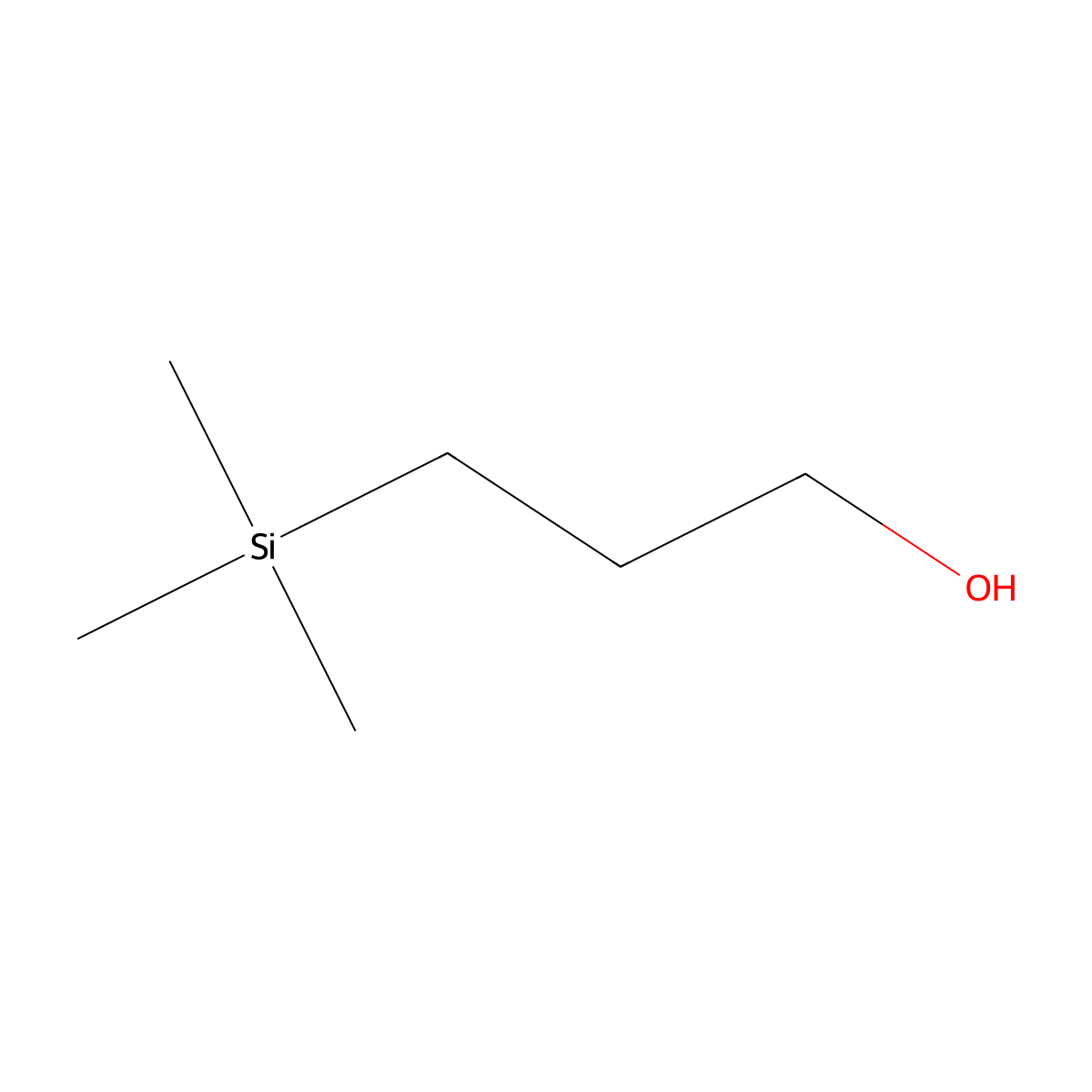 1-Propanol, 3-(trimethylsilyl)- molecular structure, CAS 2917-47-7