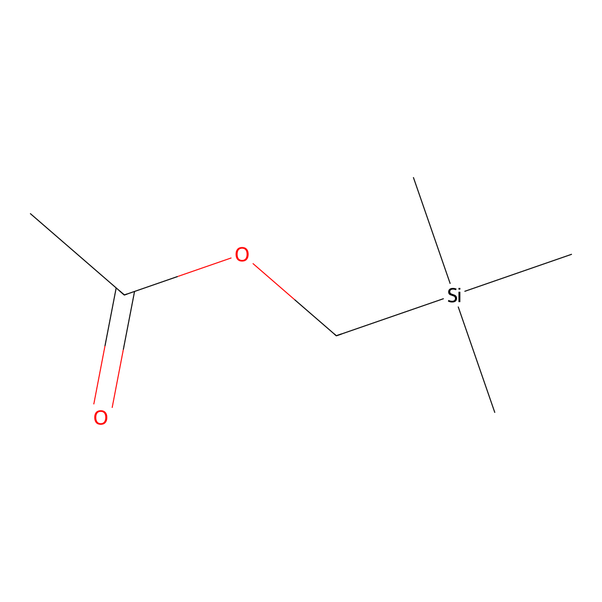 Methanol, 1-(trimethylsilyl)-, 1-acetate molecular structure, CAS 2917-65-9