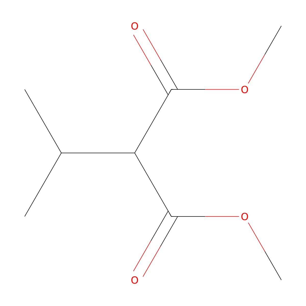 Dimethyl isopropylmalonate molecular structure, CAS 2917-78-4