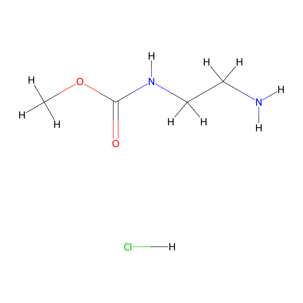 methyl N-(2-aminoethyl)carbamate hydrochloride molecular structure, CAS 29170-19-2
