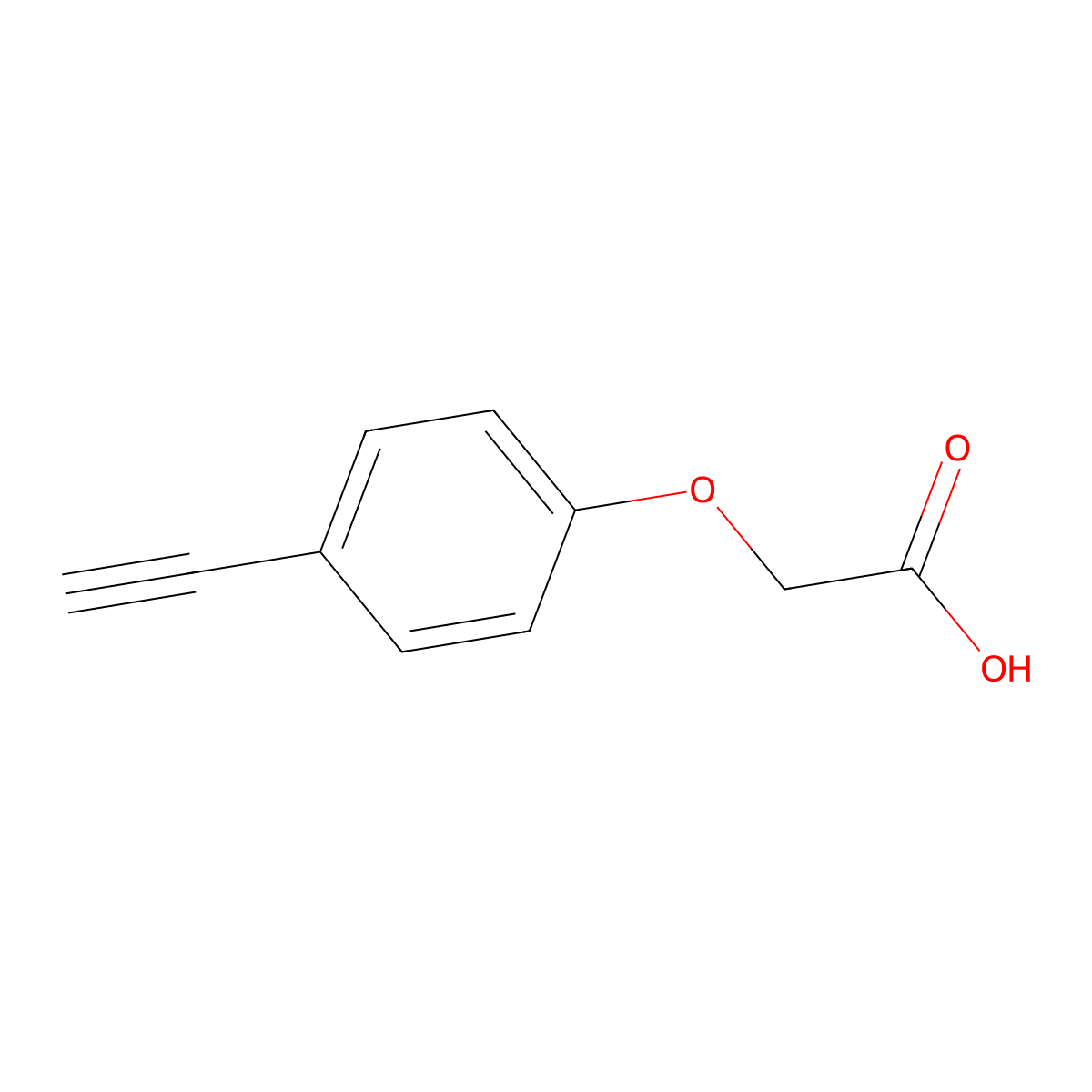 2-(4-Ethynylphenoxy)acetic acid molecular structure, CAS 29171-45-7