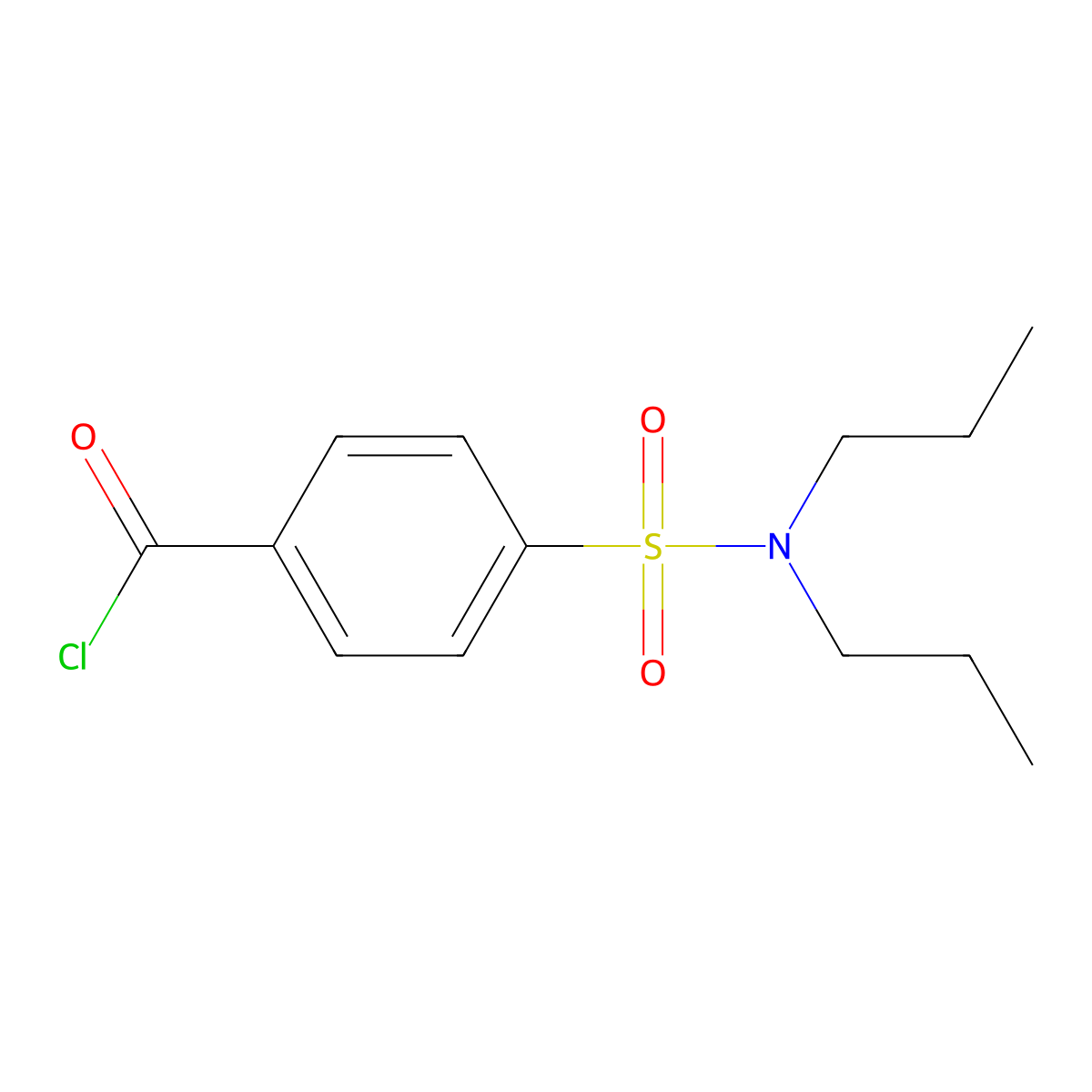 4-(Dipropylsulfamoyl)benzoyl chloride molecular structure, CAS 29171-72-0