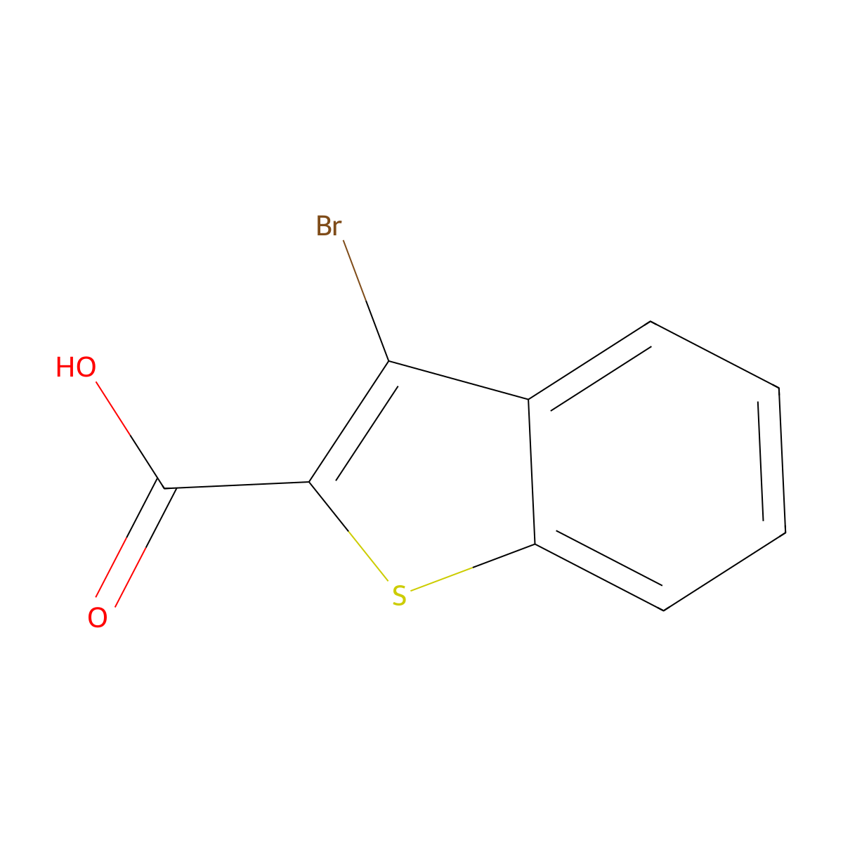 3-Bromobenzothiophene-2-carboxylic acid molecular structure, CAS 29174-66-1