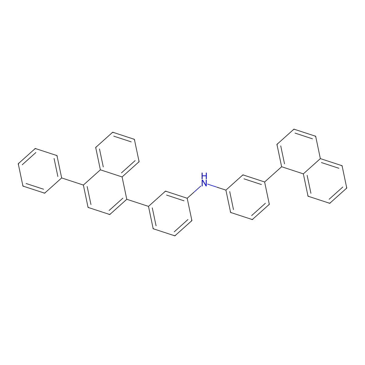 3-(1-Naphthalenyl)-N-[3-(4-phenyl-1-naphthalenyl)phenyl]-benzenamine molecular structure, CAS 2917533-21-0