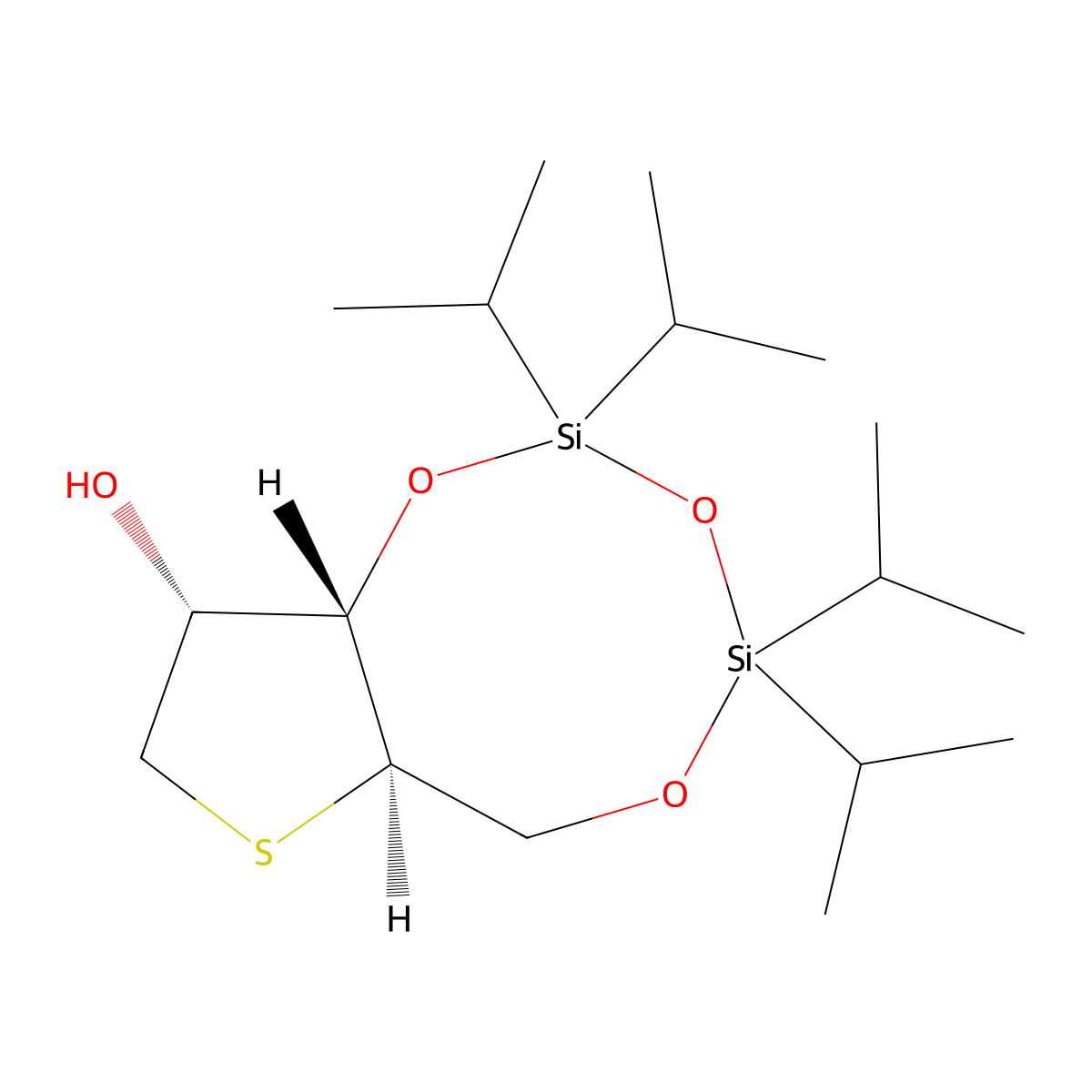(6AR,9R,9AS)-2,2,4,4-Tetraisopropyltetrahydro-6H-thieno[3,2-F][1,3,5,2,4]trioxadisilocin-9-OL molecular structure, CAS 291758-11-7