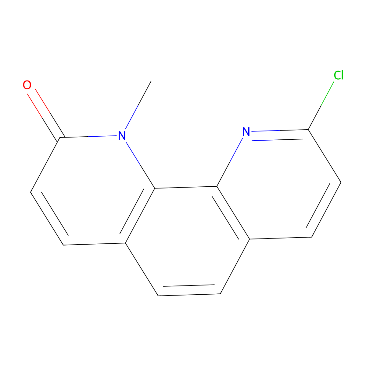 9-Chloro-1-methyl-1,10-phenanthrolin-2(1H)-one molecular structure, CAS 29176-54-3