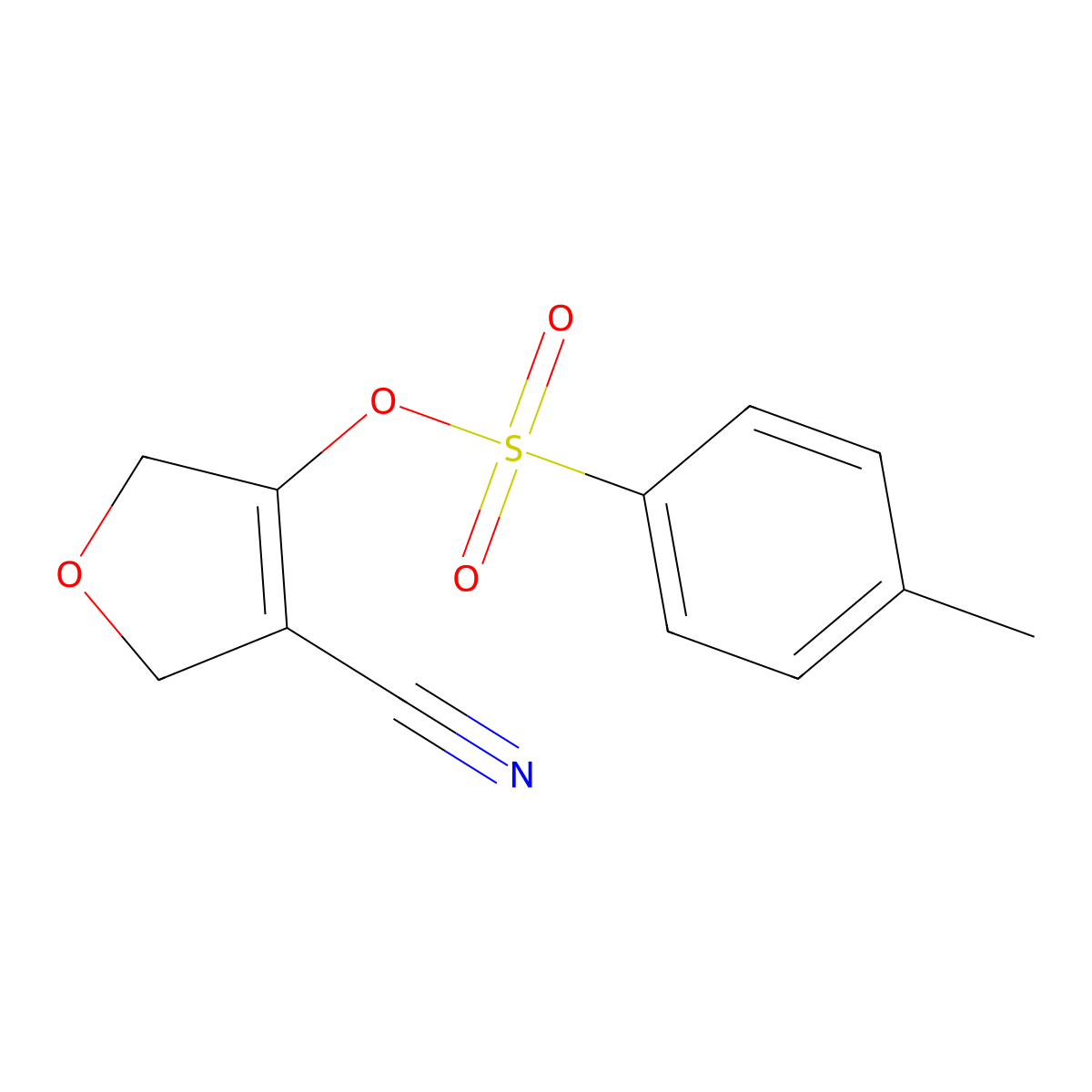 4-Cyano-2,5-dihydrofuran-3-yl 4-methylbenzenesulfonate molecular structure, CAS 2917600-96-3