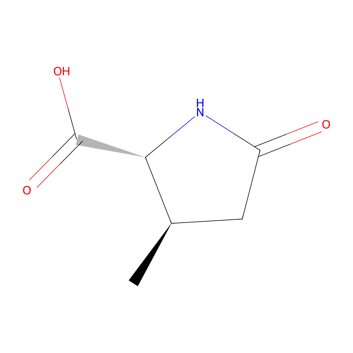 (3R)-3-Methyl-5-oxo-D-proline molecular structure, CAS 291763-98-9