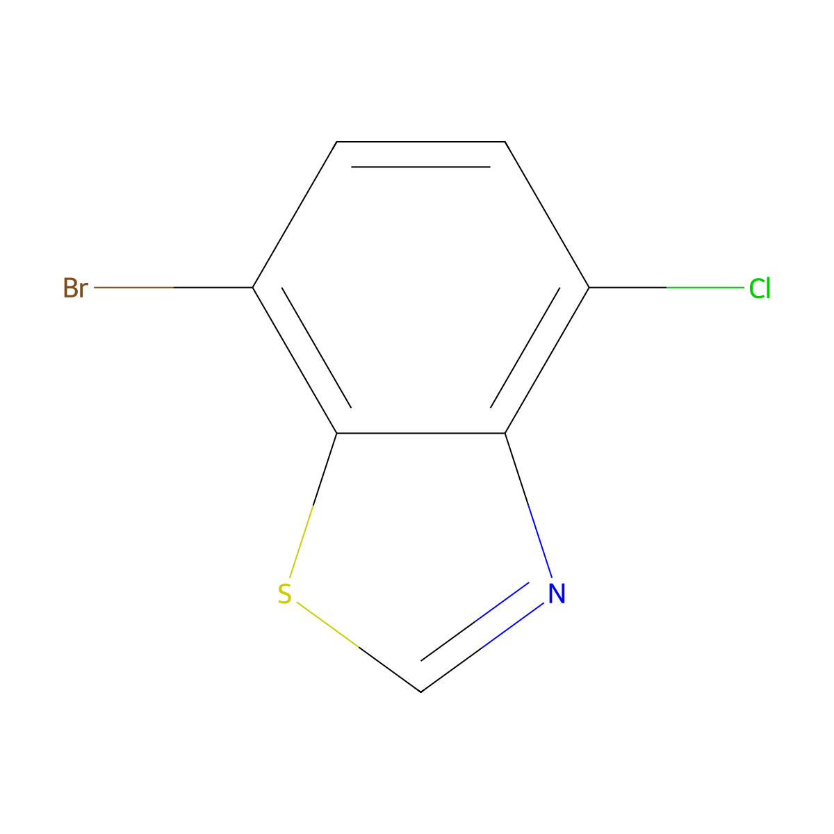 7-Bromo-4-chlorobenzo[d]thiazole molecular structure, CAS 2917634-18-3