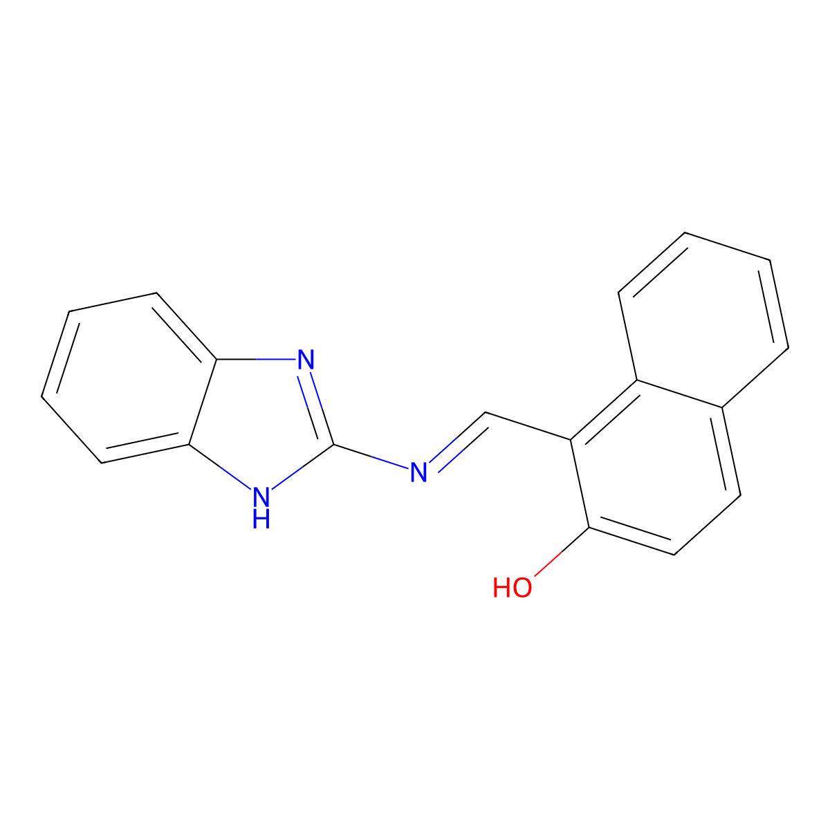 1-[(1H-Benzimidazole-2-ylimino)methyl]-2-naphthol molecular structure, CAS 291767-86-7