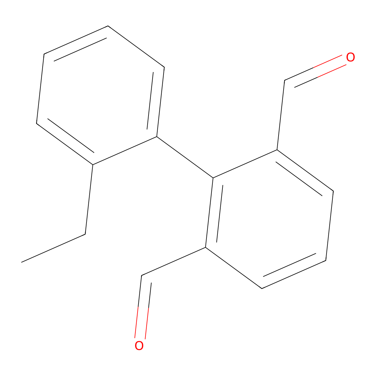 2'-Ethyl-[1,1'-biphenyl]-2,6-dicarbaldehyde molecular structure, CAS 2917694-17-6