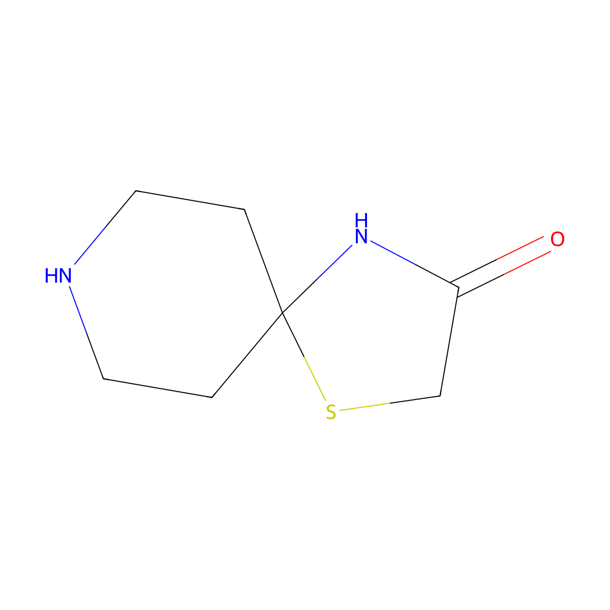 1-Thia-4,8-diazaspiro[4.5]decan-3-one molecular structure, CAS 29177-26-2