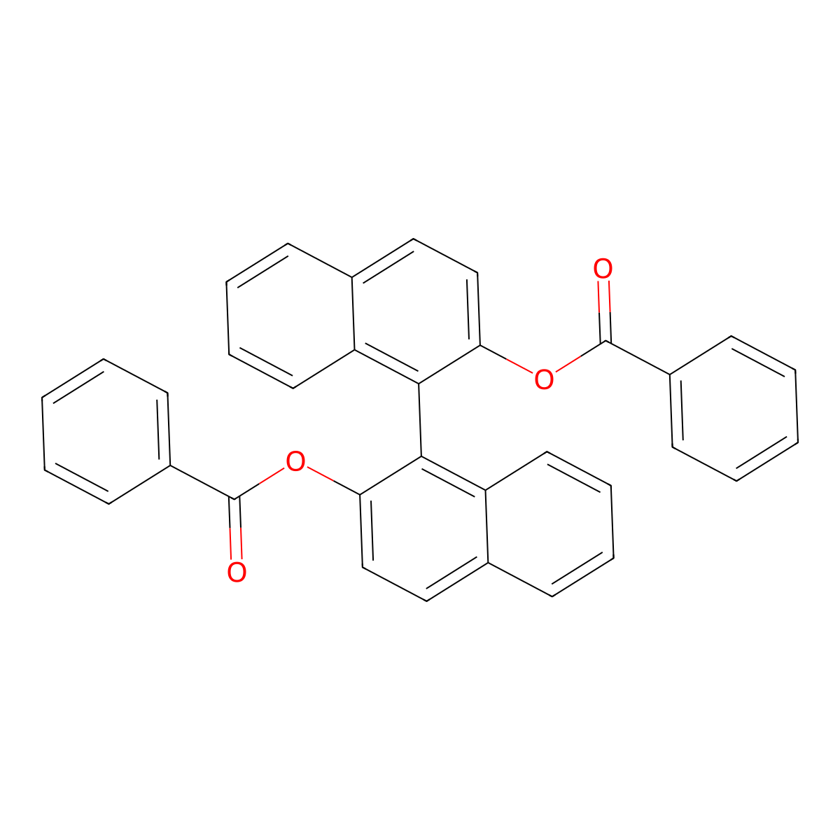 (S)-[1,1'-Binaphthalene]-2,2'-diyl dibenzoate molecular structure, CAS 291772-40-2