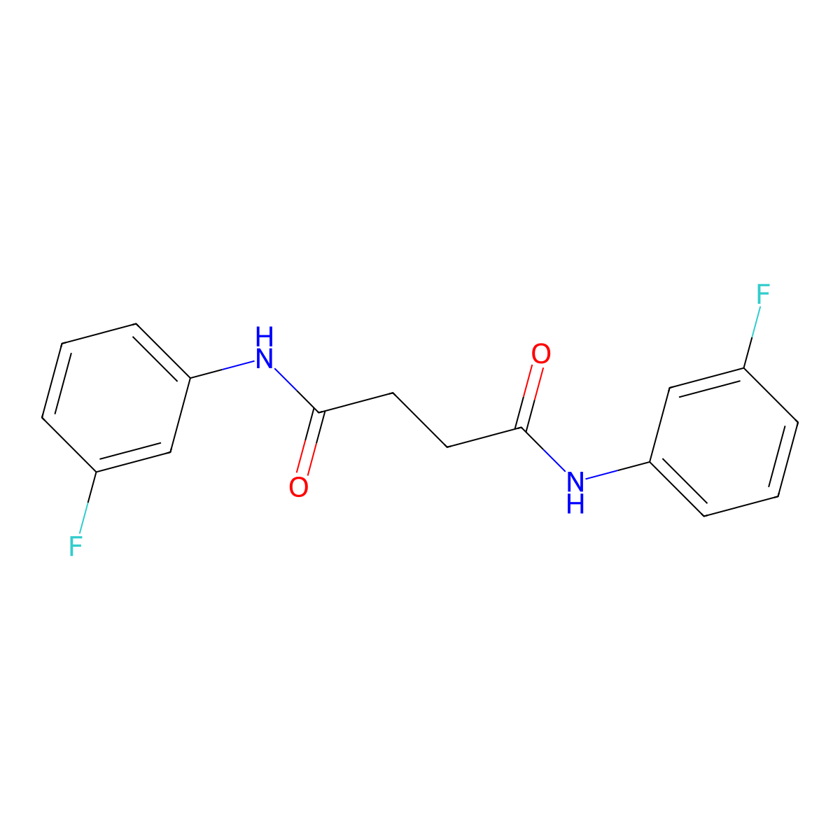 N,N'-bis(3-fluorophenyl)butanediamide molecular structure, CAS 291772-89-9