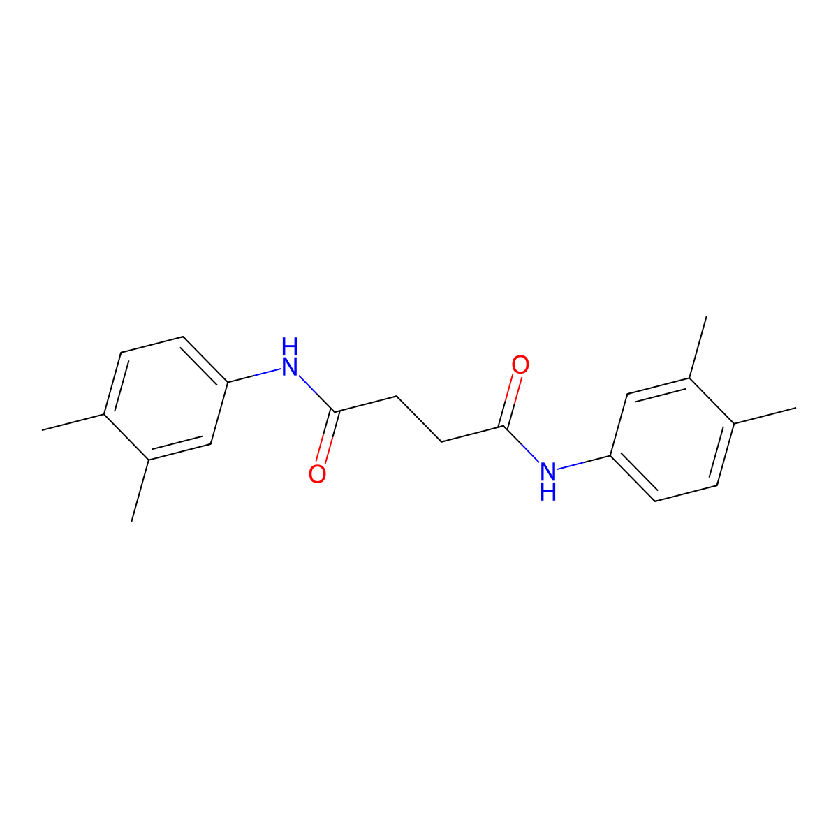 N,N'-bis(3,4-dimethylphenyl)butanediamide molecular structure, CAS 291772-91-3