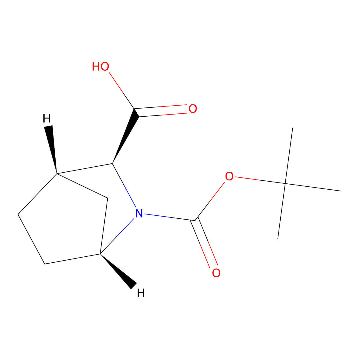 (1R,3S,4S)-2-(tert-Butoxycarbonyl)-2-azabicyclo(2.2.1)heptane-3-carboxylic acid molecular structure, CAS 291775-59-2