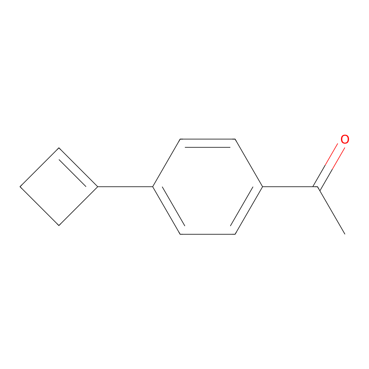 1-[4-(1-Cyclobuten-1-yl)phenyl]ethanone molecular structure, CAS 291778-14-8