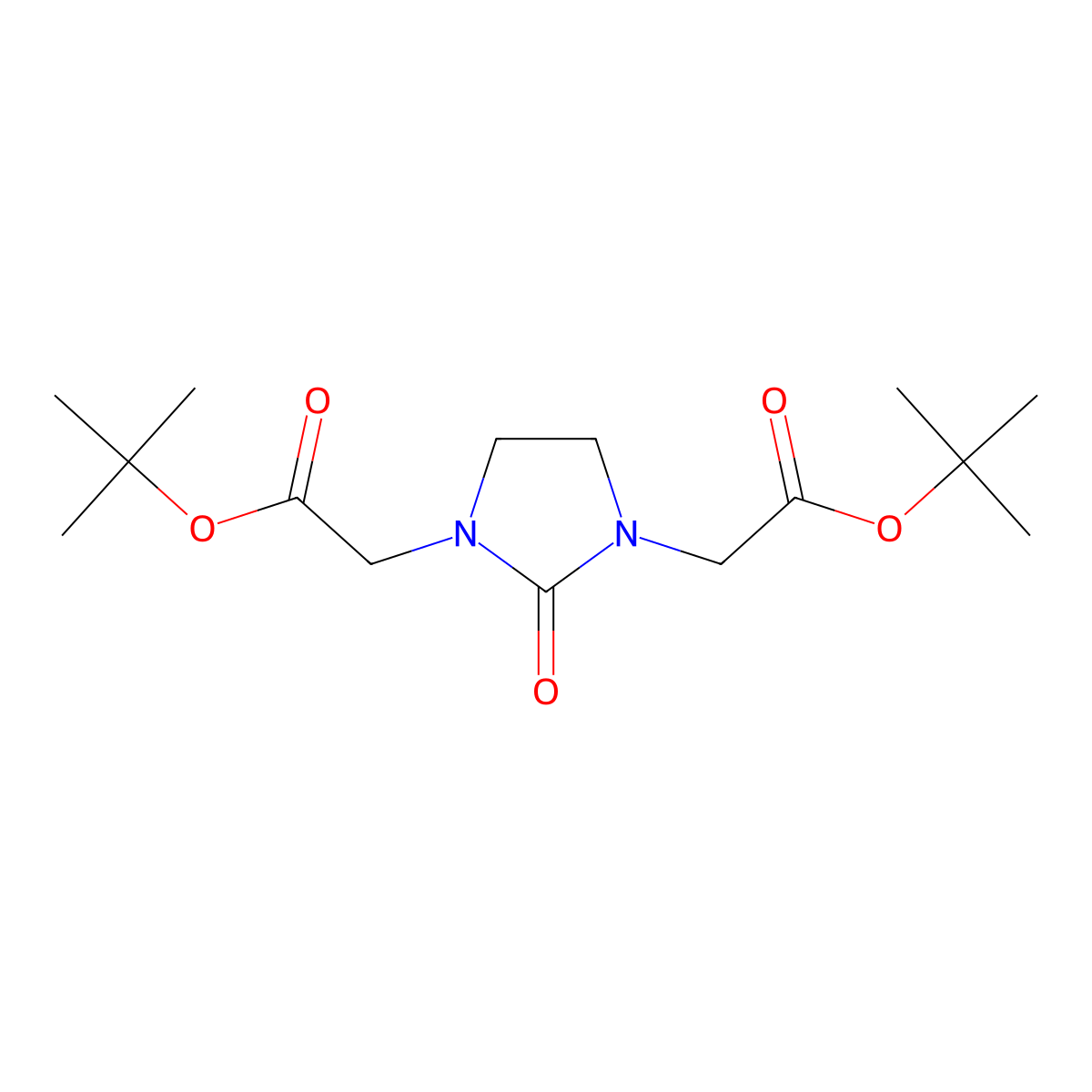 Tert-butyl 2-(3-{[(tert-butyl)oxycarbonyl]methyl}-2-oxoimidazolidinyl)acetate molecular structure, CAS 291778-27-3