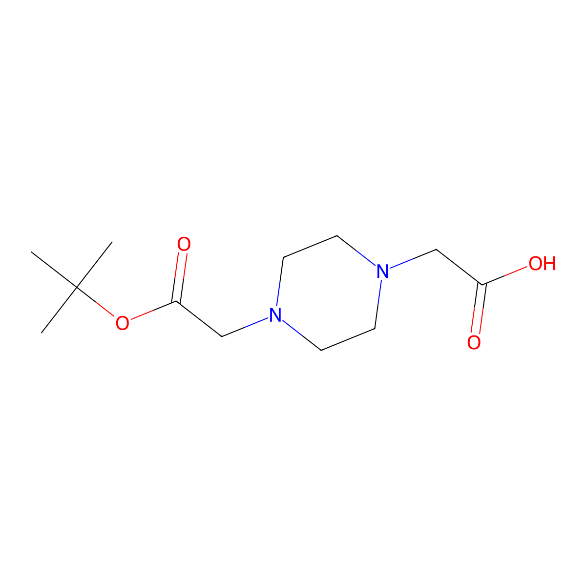 2-(4-(2-(tert-Butoxy)-2-oxoethyl)piperazin-1-yl)acetic acid molecular structure, CAS 291778-33-1