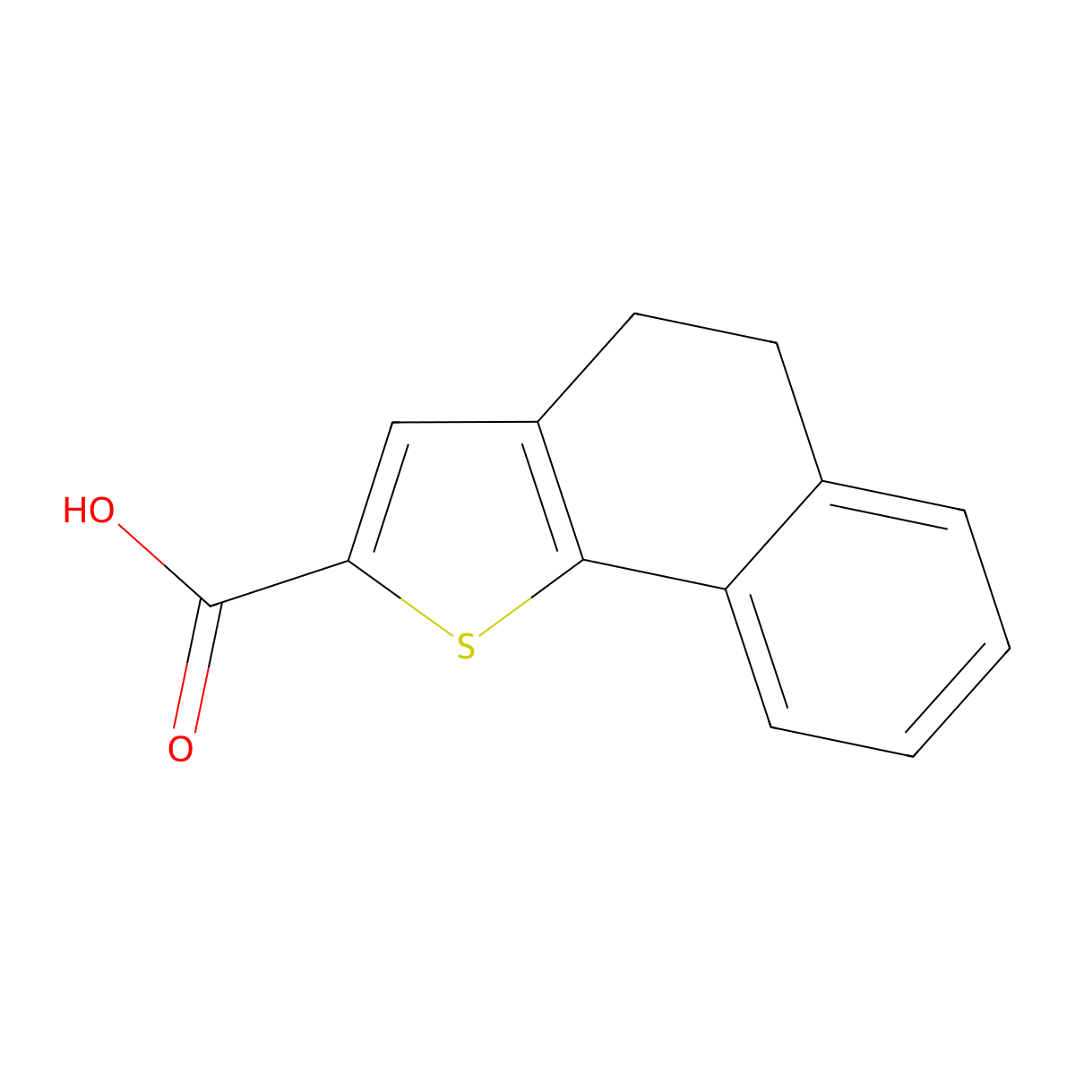 4H,5H-naphtho(1,2-b)thiophene-2-carboxylic acid molecular structure, CAS 29179-41-7