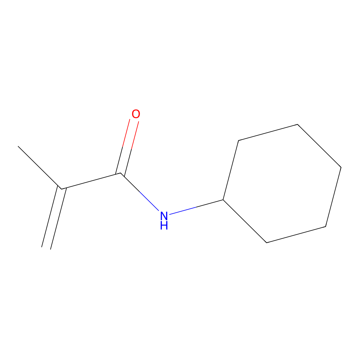 N-Cyclohexylmethacrylamide molecular structure, CAS 2918-67-4