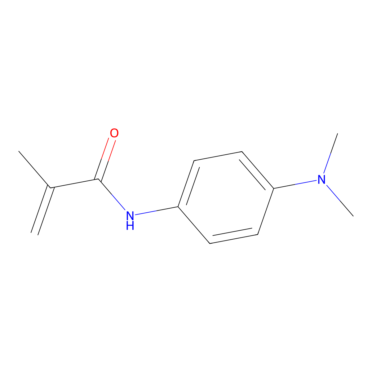 N-[4-(dimethylamino)phenyl]-2-methylacrylamide molecular structure, CAS 2918-68-5