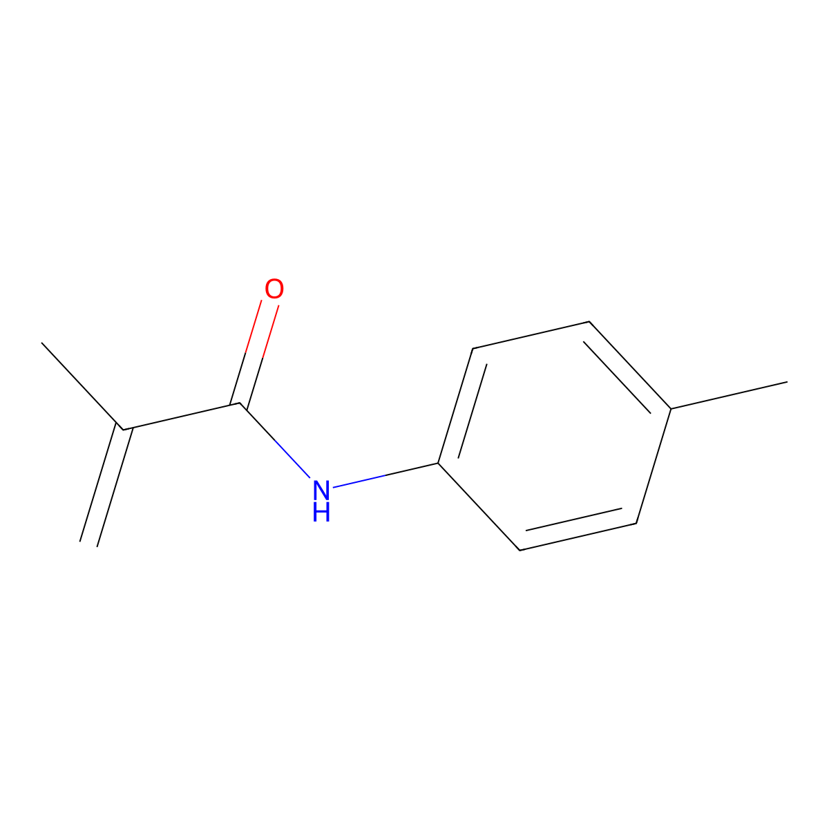 2-methyl-N-(4-methylphenyl)prop-2-enamide molecular structure, CAS 2918-73-2