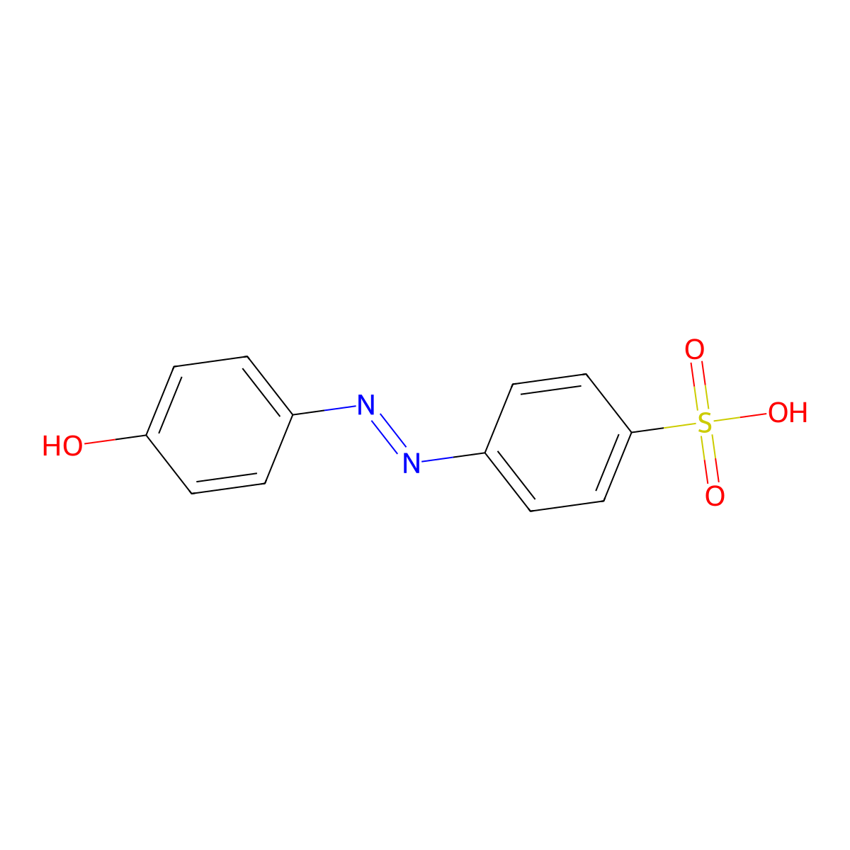 4-(2-(4-Hydroxyphenyl)diazenyl)benzenesulfonic acid molecular structure, CAS 2918-83-4