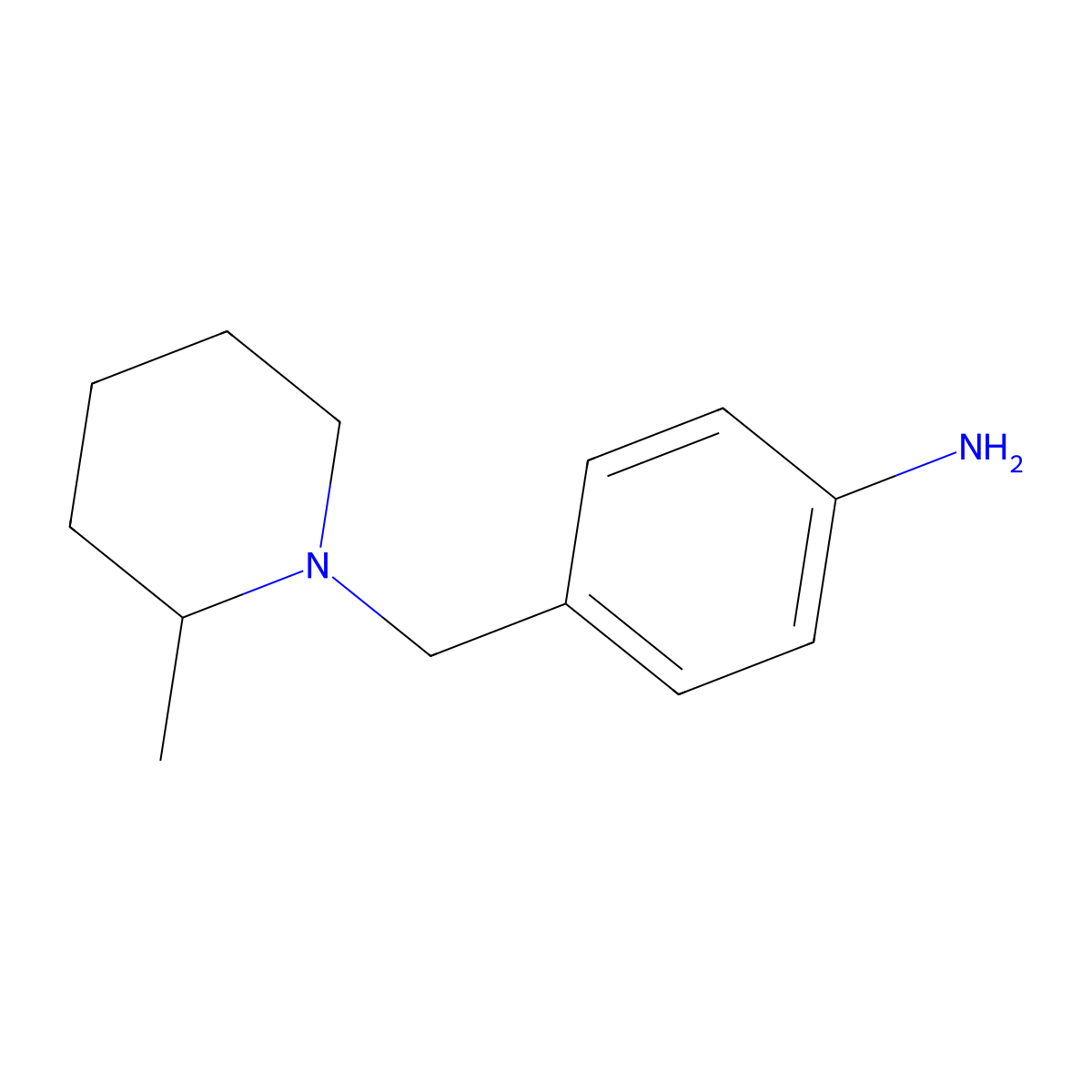 4-[(2-Methylpiperidin-1-yl)methyl]aniline molecular structure, CAS 29180-40-3