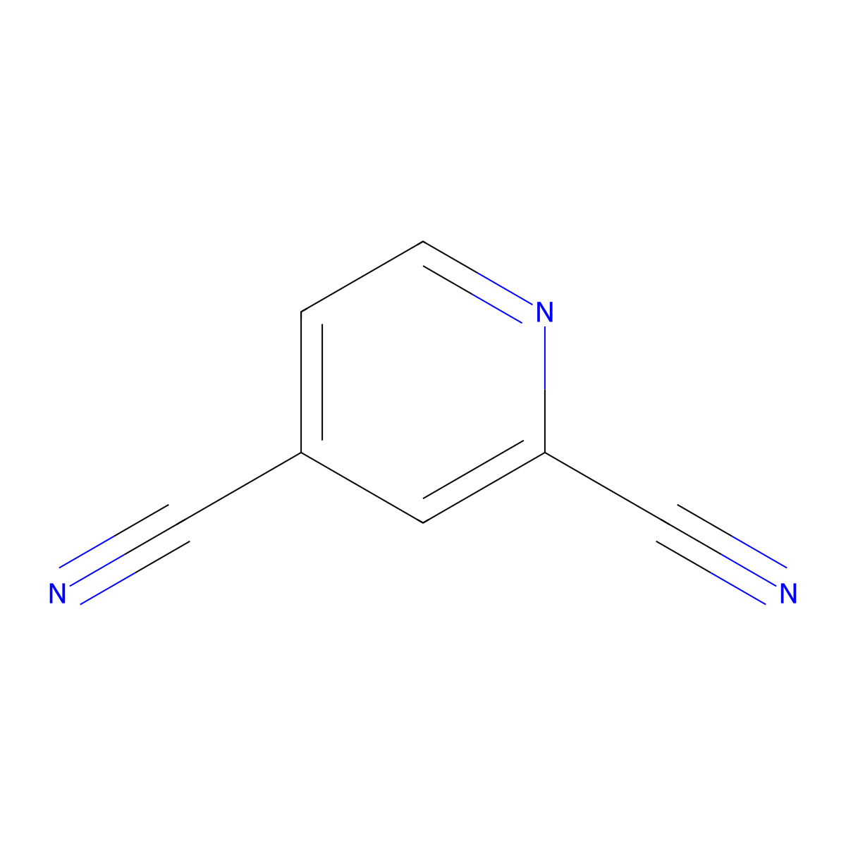 2,4-Pyridinedicarbonitrile molecular structure, CAS 29181-50-8