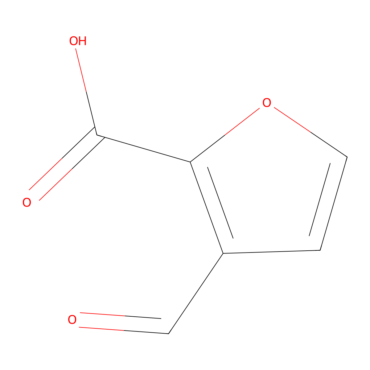 3-Formylfuran-2-carboxylic acid molecular structure, CAS 29182-07-8