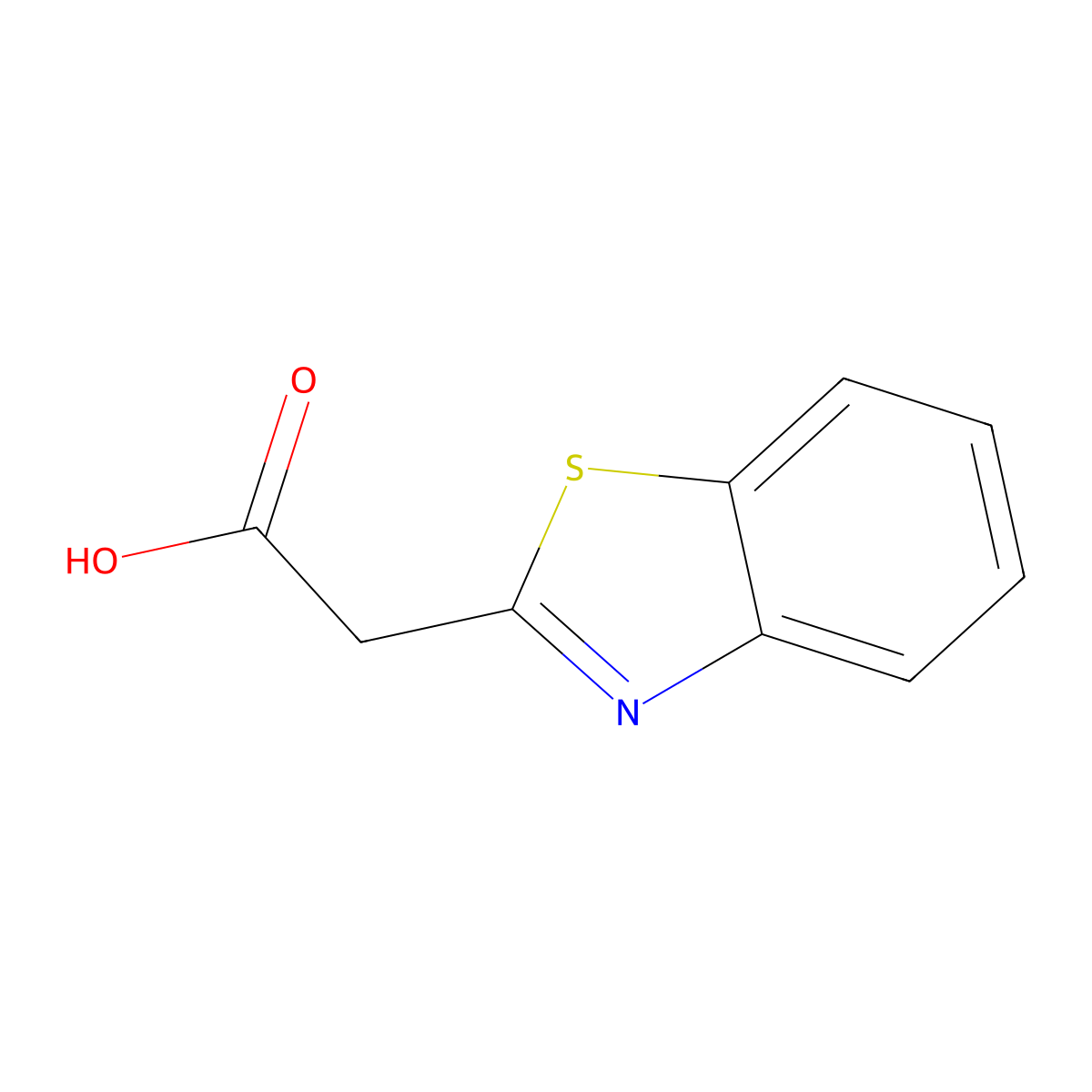 (1,3-Benzothiazol-2-yl)acetic acid molecular structure, CAS 29182-45-4